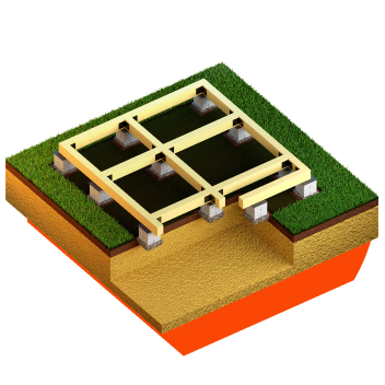 Crawl space foundation cutaway graphic