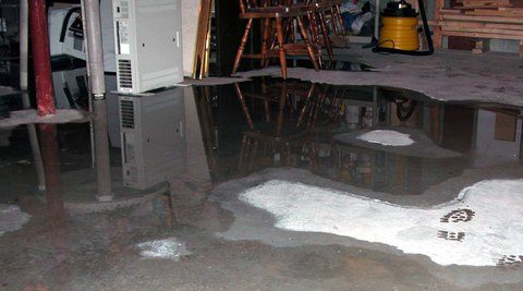 Flooded basement