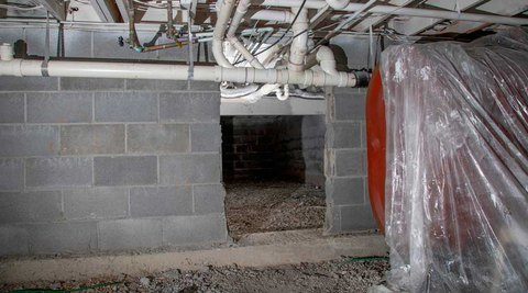 Doorway into attic crawl space
