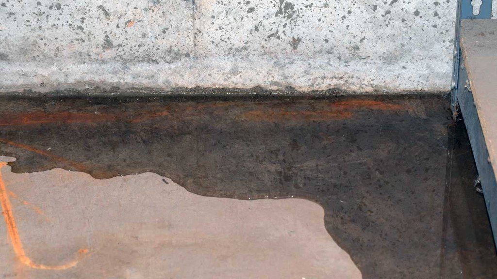 Water accumulating on floor of basement