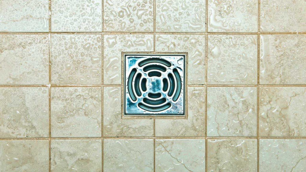 Repaired floor drain