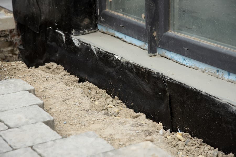 Concrete waterproofing and membrane for underground basement walls