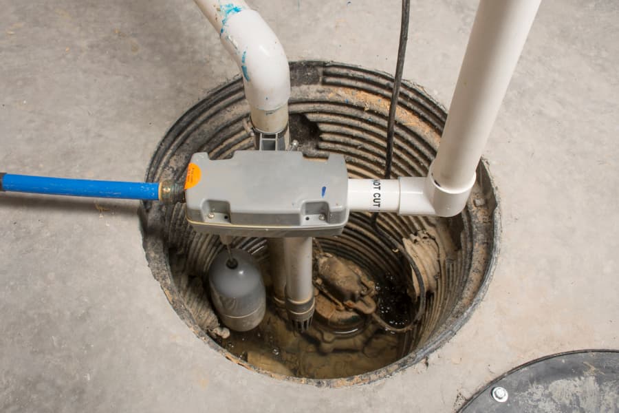Replacement sump pump installed in client’s basement