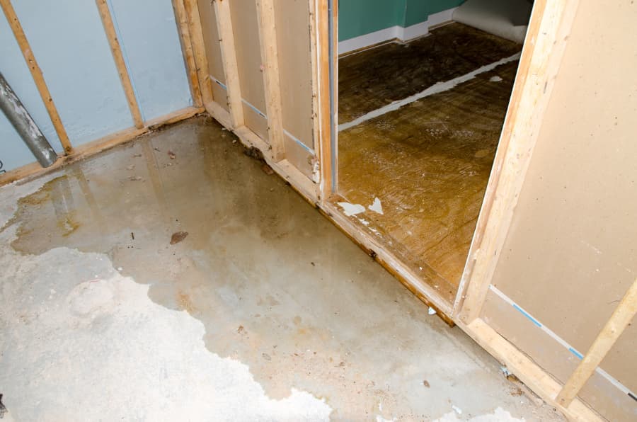 Water pooling on basement floor