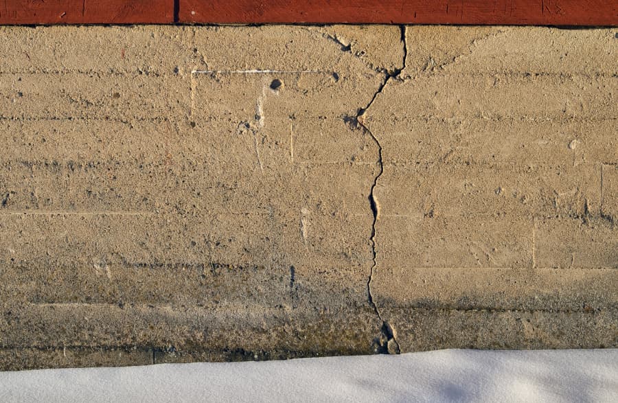 Large crack in house foundation